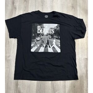 Beatles T-shirt, Black W/Abby Road Graphic, Short Sleeve Men's Size XXL